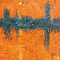 2009 - London, effetto arancio-blu - olio su tela - cm 50x60